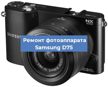 Прошивка фотоаппарата Samsung D75 в Воронеже
